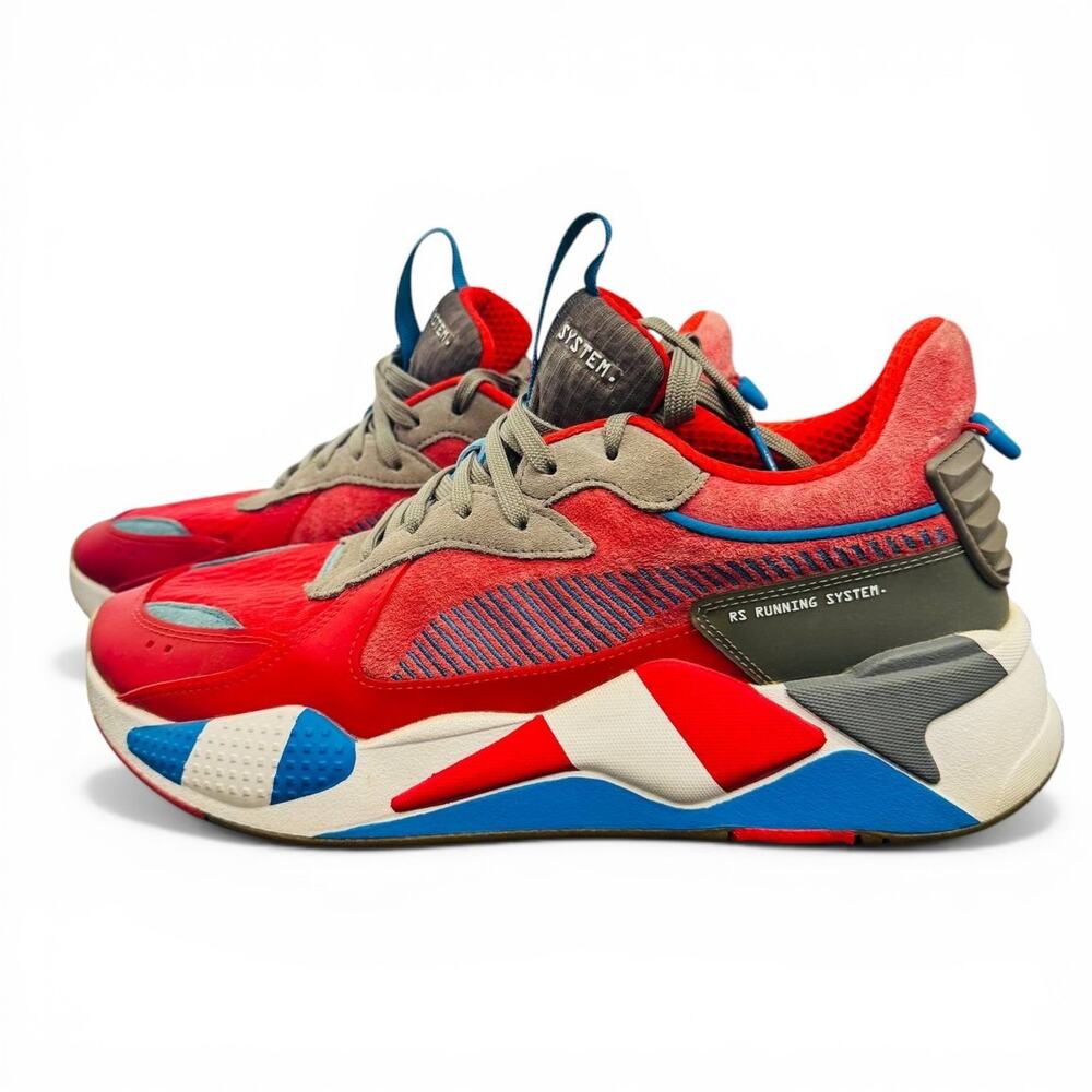 Puma RS X Running System Sneakers Mens Size 11 Red Blue White Chunky Shoes